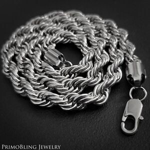 8mm Stainless Steel Rope Necklace